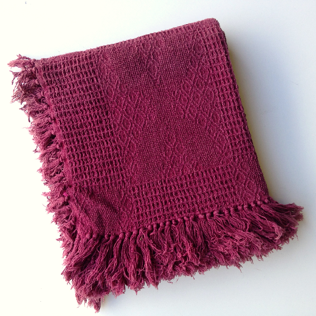 BLANKET (Throw), Maroon Weave